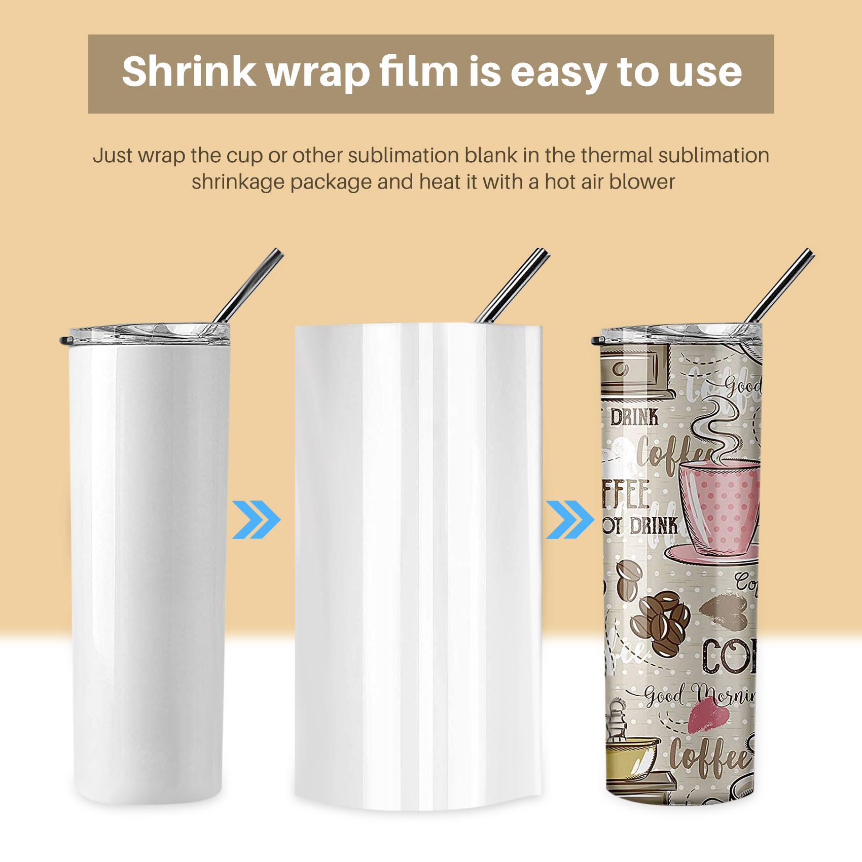 Термоусадочные рукава для субл – обзор и цена Sublimation Mug White